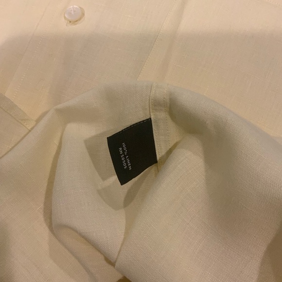 Murano Light Yellow Casual Button Down Shirt Long Sleeve Large - Picture 7 of 7